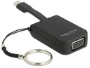 Üleminek USB-C (M) - VGA (F) 1080p@60Hz, võtmehoidjaga,  sobib ka Mac´ile ning toetab ka Thunderbolt 3´e