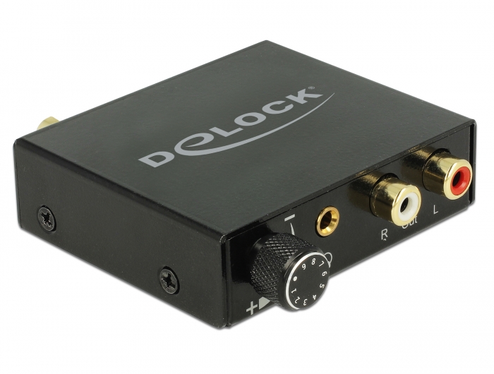 [63972] Konverter TosLink/ Digital Coaxial - 2xRCA (analoog audio) HD, kõrvaklappide võimendajaga