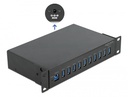 USB 3.2 hub, 10 porti, tööstuslik, 0 - 60°C, kinnitused kaasas, rackitav