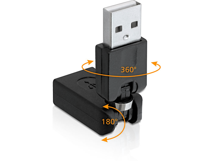 [65260] Delock Rotation adapter USB 2.0-A male to female