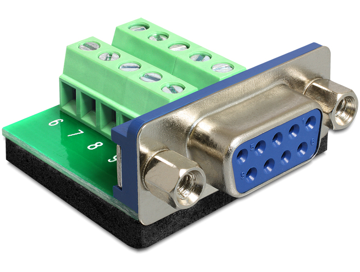 Üleminek Sub-D 9pin (F) - Terminal Block 10pin
