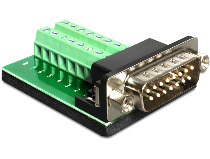 Üleminek Sub-D 15pin (M) - Terminal Block 16pin