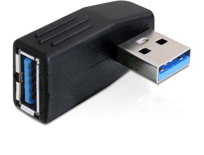 [65341] Adapter USB 3.0 male-female angled 90° horizontal