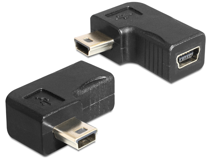 [65448] Adapter USB 2.0 Mini B (M) - (F) 90° nurgaga 5pin