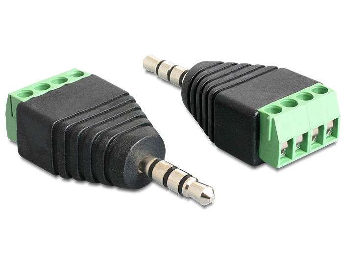 Stereo 3.5mm (M) - Terminal Block 4pin