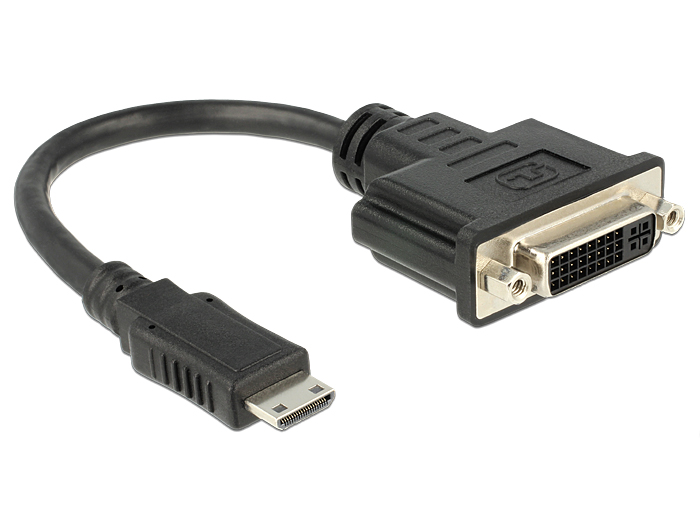 Adapter Mini HDMI (M) - DVI (F) 1080p 0.2m
