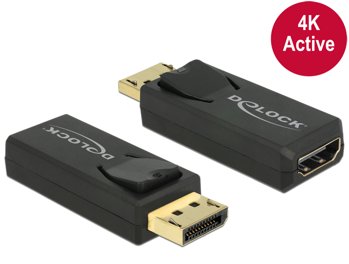 [65573] Üleminek Displayport (M) - HDMI (F), 4K@30Hz Active, must