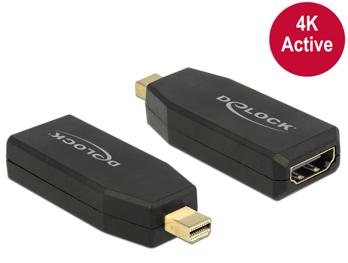 [65581] Üleminek Mini Displayport (M) - HDMI (F), 4K@30Hz Active, must