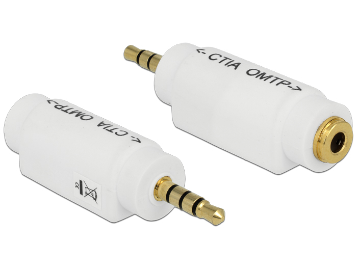 [65590] Adapter 3.5mm 4 pin (M) - (F) (muudab pin´ide järjestust)