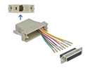 Üleminek D-Sub 25pin (F) - RJ45 (F) ühendamiskomplekt, hall