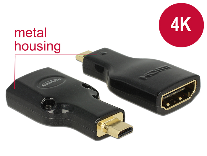 Üleminek HDMI Micro-D (M) - HDMI (F) 4K@60Hz