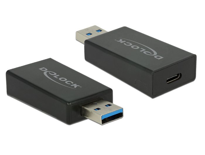 [65689] Üleminek USB 3.1 A (M) - USB-C (F), must (Gen2-10Gb)