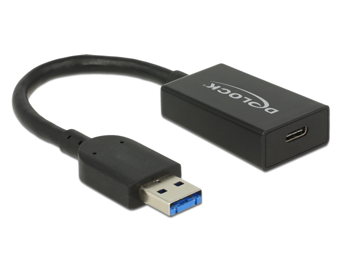 Üleminek USB 3.1 A (M) - USB-C (F), must (Gen2-10Gb) 0.15m