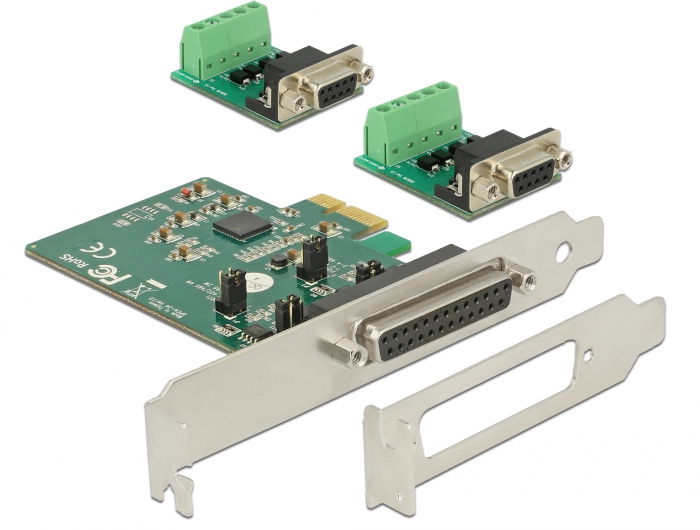 [65841] Laienduskaart: PCIe x1, 2 x Serial RS-422/485 ESD kaitsega, ülepinge kaitsega