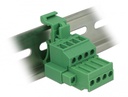 Terminal block R5.08mm, 4-ne, kruvilukustiga 24-12 AWG, DIN-liistule