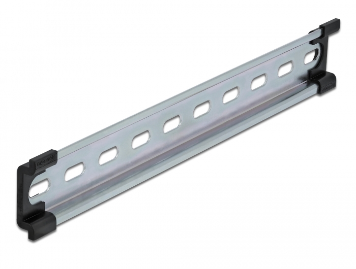 [66188] DIN liist, 254 x 35 x 7.5mm 10", otstega, perforeeritud