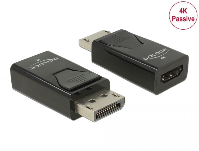 Üleminek DisplayPort (M) - HDMI (F), 4K@30Hz, 3D 2K@120Hz, Passive, must