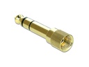 Delock Adapter 6.35 mm Stereo plug to 3.5 mm Stereo jack 3 pin metal screwable