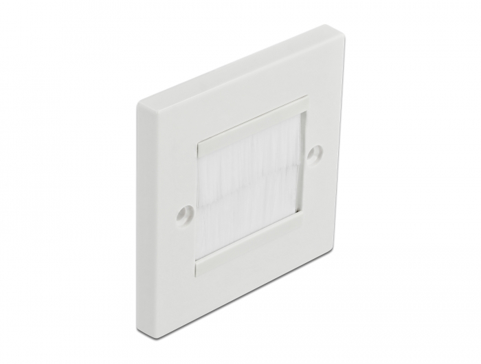 [66495] Delock Cable Management Cover 86 x 86 mm with white Brush Strips