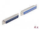 Delock D-Sub 37 pin male metal, solder version, 4 pieces
