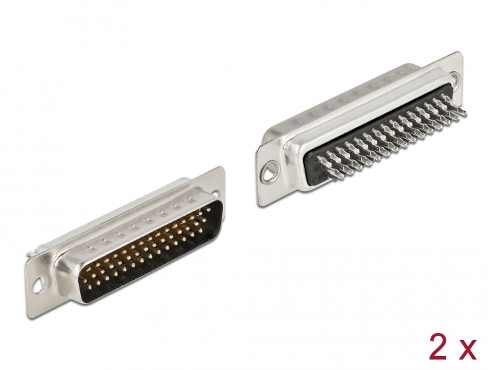 [66707] Delock D-Sub HD 44 pin male metal, solder version, 2 pieces