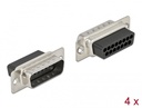 D-Sub 15 pin (M), pressitav, 4tk/pakk
