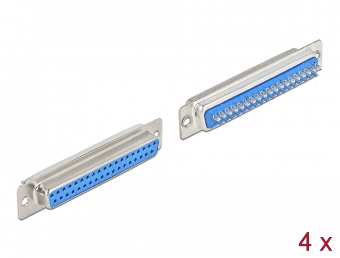 [66715] Delock D-Sub 37 pin female metal, solder version, 4 pieces