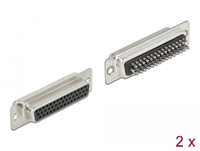 [66718] Delock D-Sub HD 44 pin female metal solder version 2 pieces