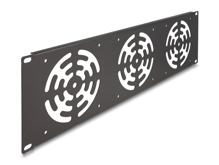 Delock 19″ Rack Cover for 3 fans 120 x 120 mm 3U dark grey