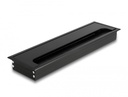 Läbiviik lauale paigaldamiseks 280x80x28mm, harjadega, must