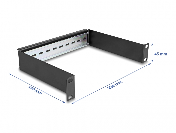 [66897] Paneel 10 tolli 1U DIN latiga 254x180x45mm must
