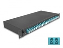 Delock 19″ Optical Fiber Splice Box 24 x LC Duplex OM3 1U complete assembled
