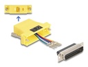 Üleminek D-Sub 25pin (M) - RJ12 (F) ühendamiskomplekt, kollane