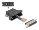 Delock D-Sub 25 pin female to RJ12 female Assembly Kit black