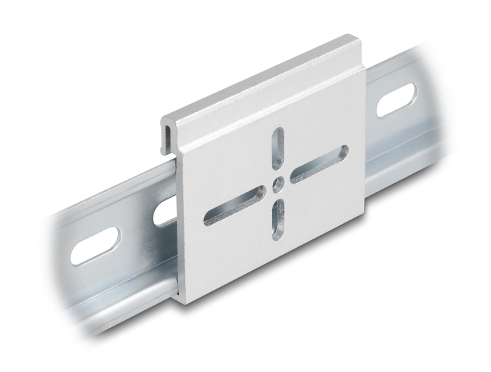 Alumiiniumist kinnitusklamber DIN-latile 60x47.8mm hõbe