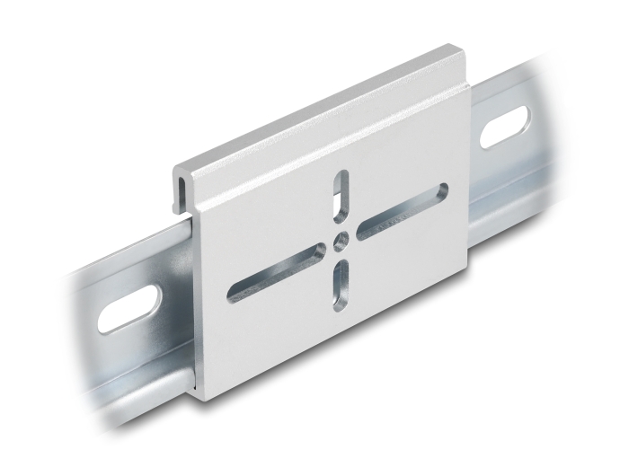 [67144] Alumiiniumist kinnitusklamber DIN-latile 70x47.8mm hõbe
