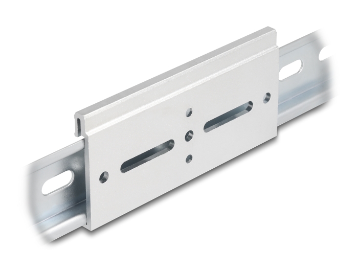 [67148] Alumiiniumist kinnitusklamber DIN-latile 100x47.8mm hõbe