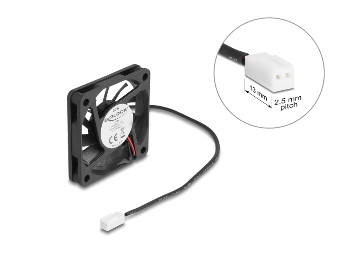 Ventilaator 5VDC 60x60x10mm, 0.38m³/h, 26.8dBA, 4000rpm