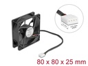 Ventilaator 24VDC 80x80x25mm, 0.97m³/h, 35.5dBA, 3000rpm