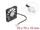 Ventilaator 12VDC 70x70x10mm, 0.42m³/h, 24.2dBA, 3500rpm