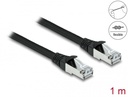 Võrgukaabel Cat6a S/FTP 1.0m, must, PUR, CU, välitingimustele