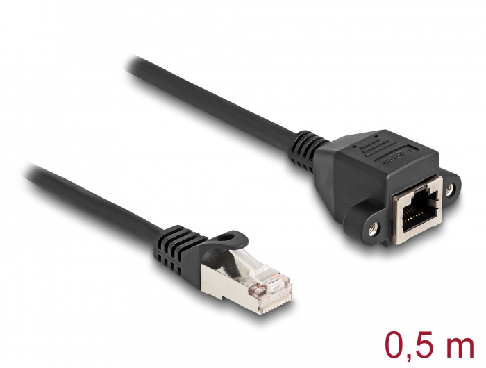 Pikenduskaabel RJ50 S/FTP 0.50m, must