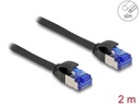 Võrgukaabel Cat6a S/FTP 2.0m, Slim, must