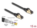Võrgukaabel Cat6a S/FTP 15.0m, must, tööstuslik -20 °C kuni 75 °C, sisemise metallist kõriga, välitingimustele