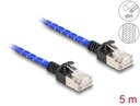 Võrgukaabel Cat6a U/FTP 5.0m, sinine, punutud, slim