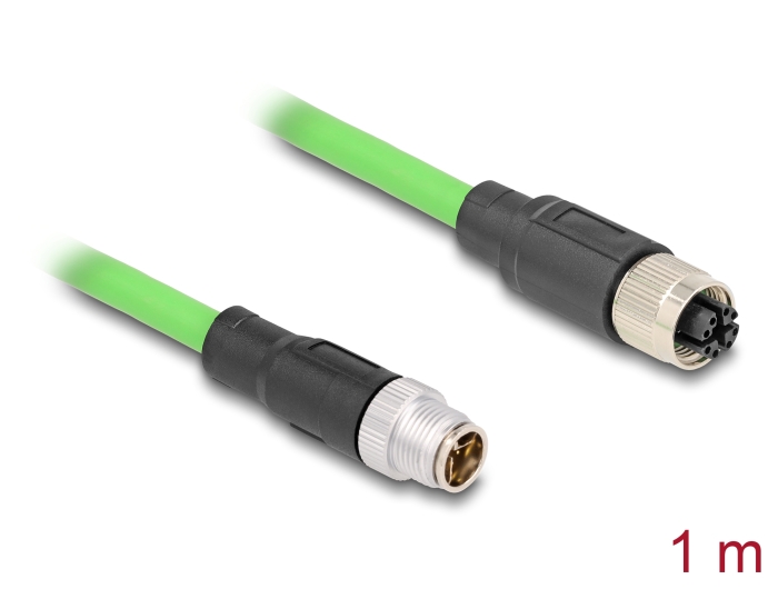 Pikenduskaabel M12-RJ45 8 kontakti X-coded 1.0m PUR (TPU)