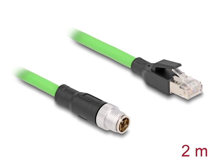 Ühenduskaabel M12-RJ45 8 kontakti X-coded 2.0m PUR(TPU)