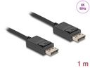 DisplayPort kaabel 1.0m, kullatud, kolmekordne varje, 8K@60Hz kuni 16K@30, DP 2.0, must