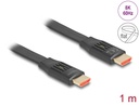 HDMI kaabel 1.0m, 8K, 7680x4320@60Hz, 48Gbps, eARC, Dynamic HDR, Dolby Vision, Flat Ribbon