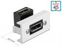 Easy 45 moodul: DisplayPort (F) - (F) 90° nurgaga 22.5mm x 45mm